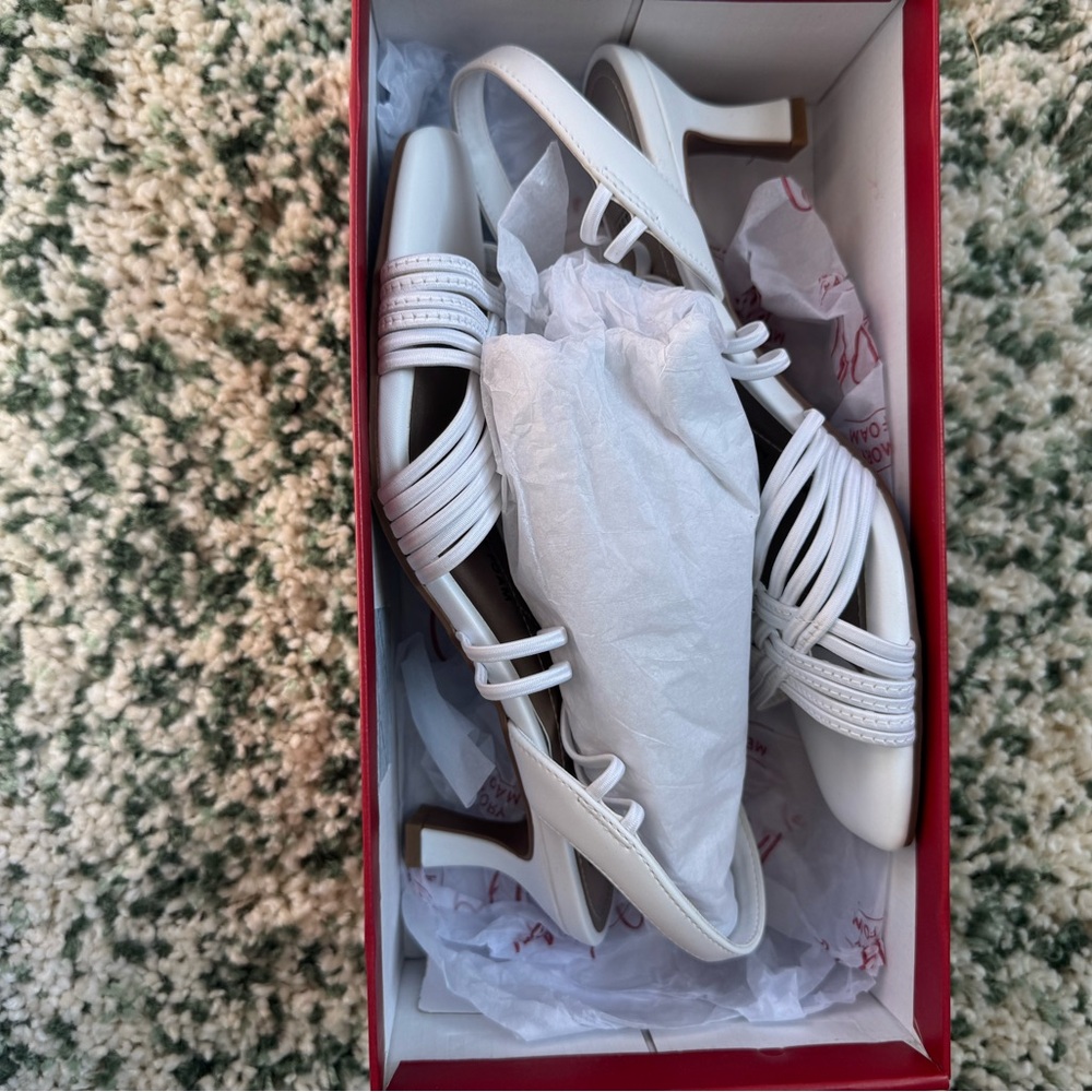 Never worn! Impo memory foam Women's Elegant White Strappy Heels - Picture 3 of 4
